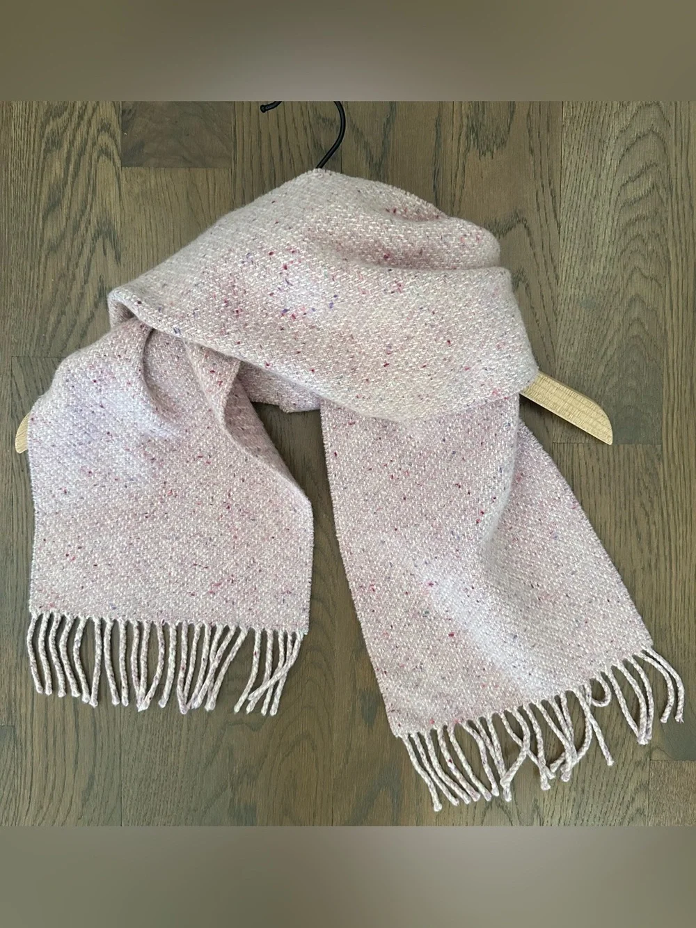Dingle Woolen Company McKenna's 100% Cashmere Donegal Oblong Scarf Pink 56